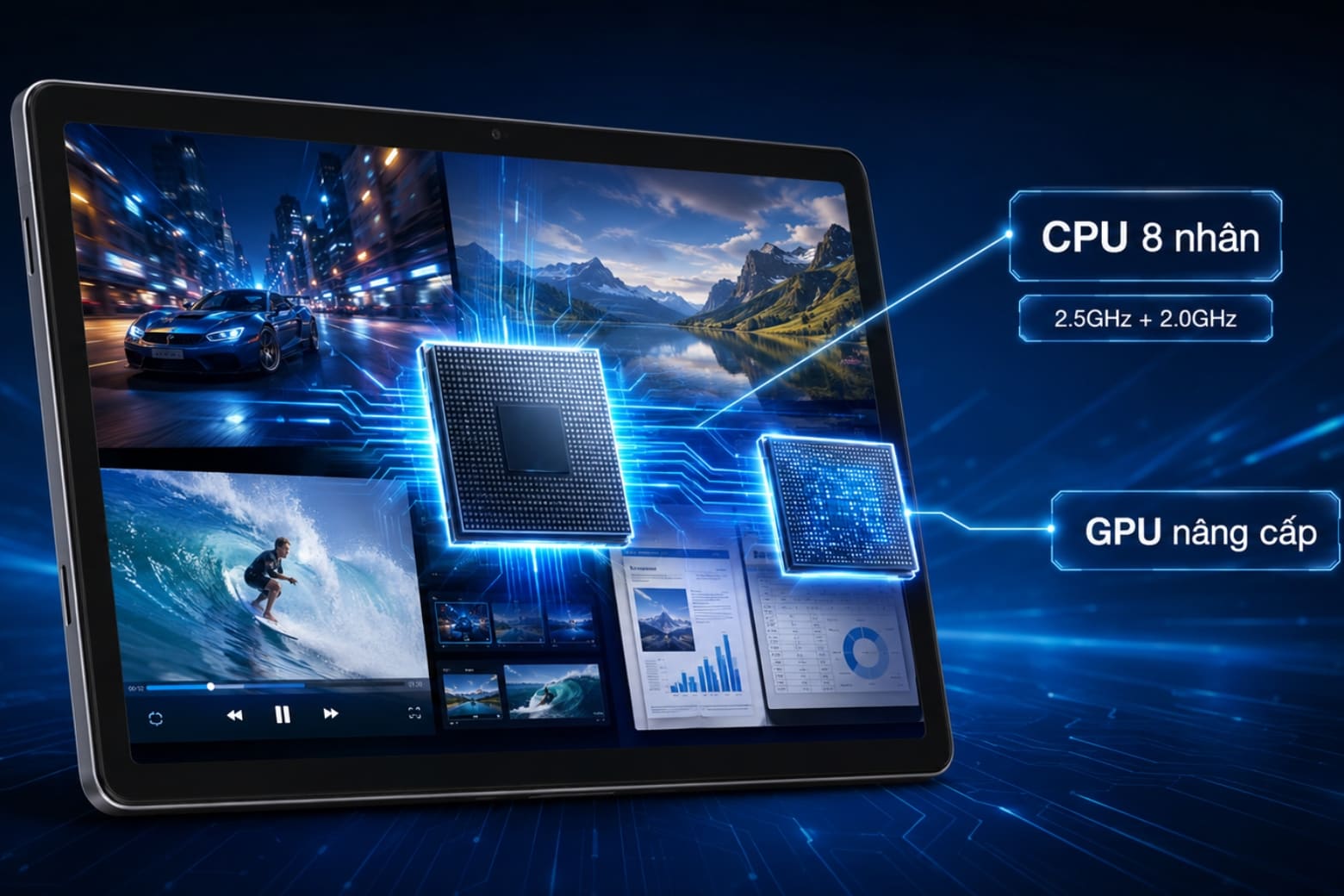 Đánh giá hiệu năng Samsung Tab A11 Plus: Có mạnh không? 6 CPU và GPU nâng cấp mang đến nền tảng hiệu suất ổn định cho nhiều nhu cầu