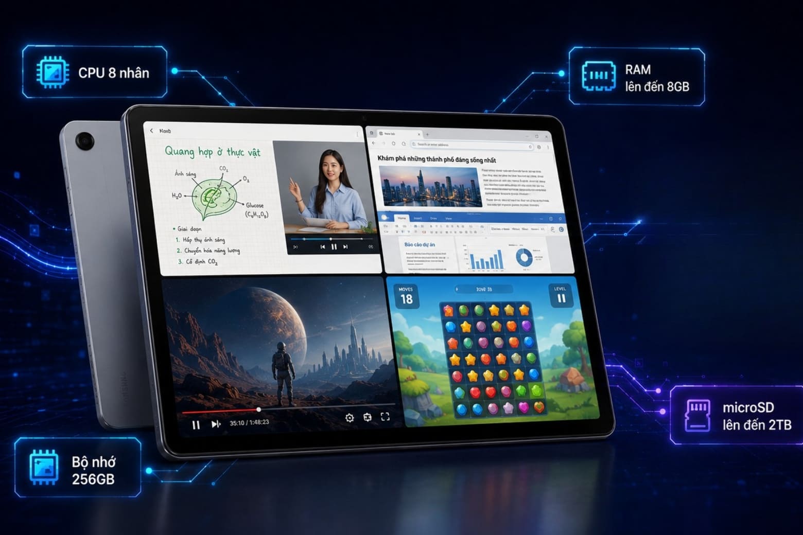 Đánh giá hiệu năng Samsung Tab A11 Plus: Có mạnh không? 10 Galaxy Tab A11 Plus mang đến hiệu năng ổn định cho học tập và giải trí hằng ngày