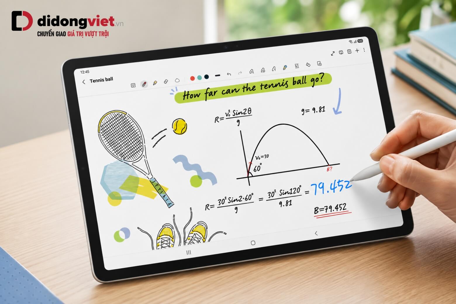 Đánh giá màn hình Samsung Galaxy Tab S10 Lite cho nhu cầu học tập 5 Đánh giá màn hình Samsung Galaxy Tab S10 Lite khi ghi chú S Pen