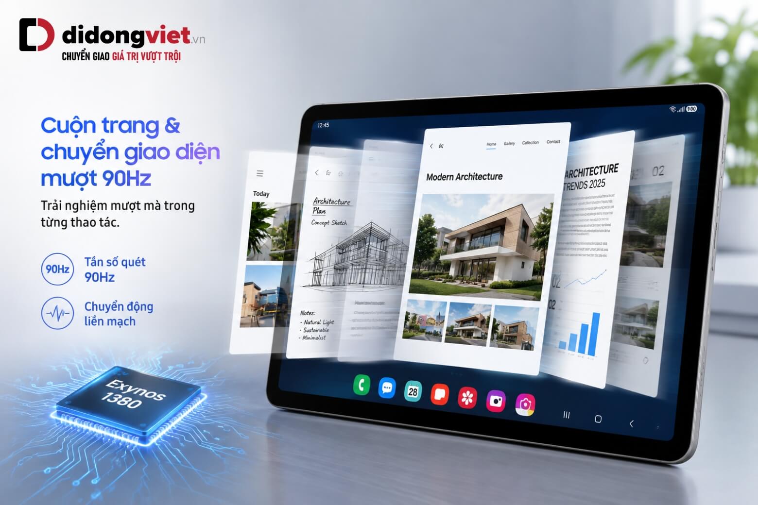 Đánh giá màn hình Samsung Galaxy Tab S10 Lite cho nhu cầu học tập 7 Đánh giá màn hình Samsung Galaxy Tab S10 Lite tần số quét 90Hz