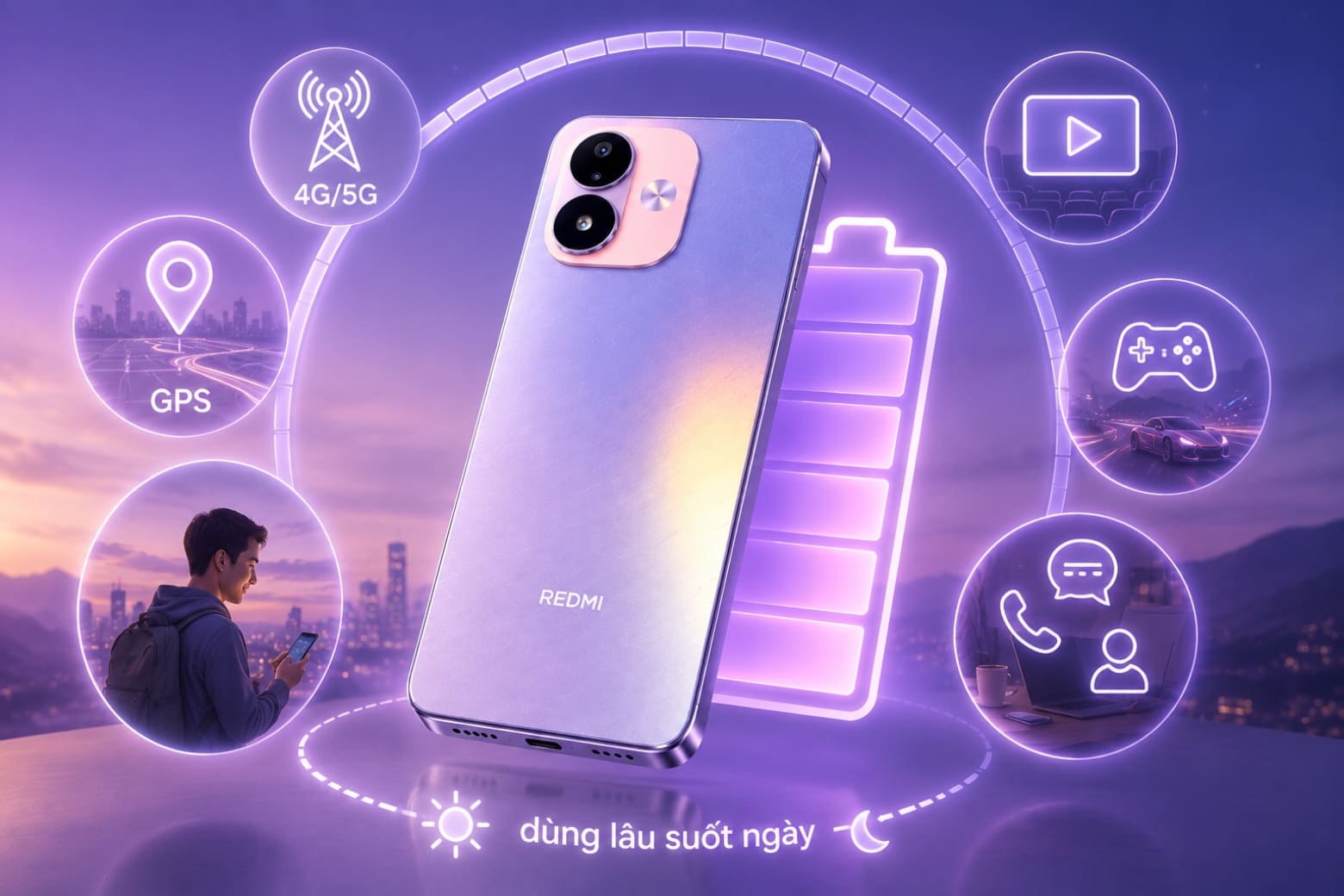 Đánh giá pin REDMI Note 17 Pro 5G: Dùng được bao lâu? 10 Dung lượng lớn đặc biệt phù hợp người dùng thường xuyên di chuyển và sử dụng điện thoại cường độ cao
