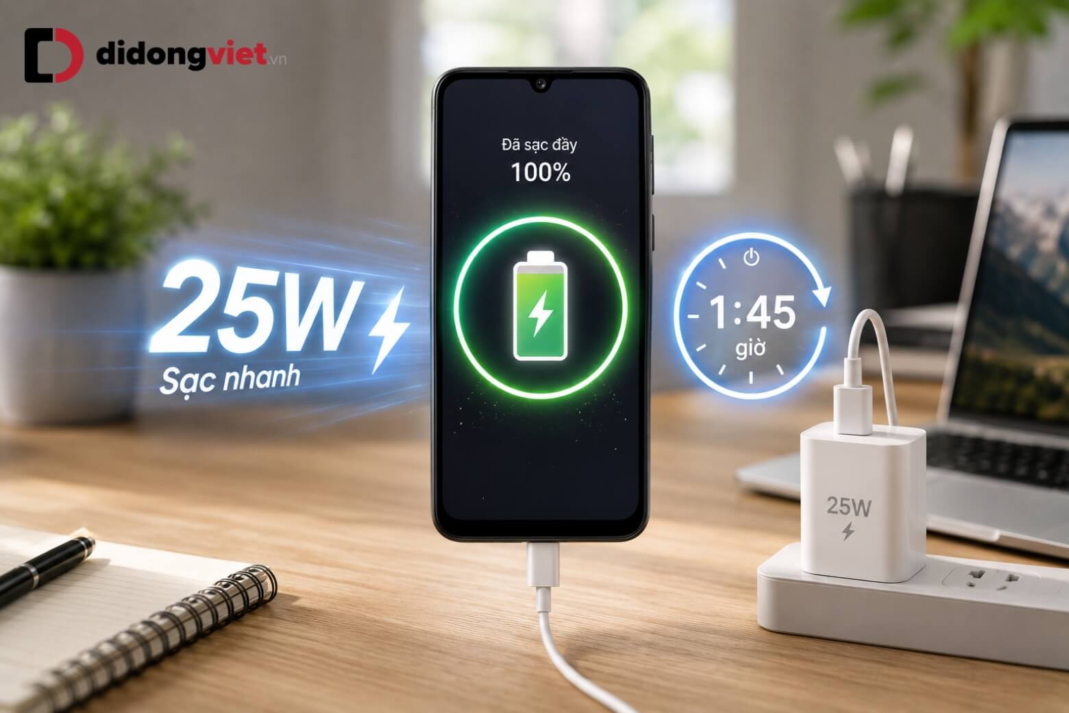 Đánh giá pin Samsung Galaxy A07 5G: Thời lượng và tốc độ sạc 9 Đánh giá pin Samsung Galaxy A07 5G tốc độ sạc nhanh 25W