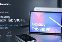 Đánh giá pin Samsung Tab S10 FE: Thời gian sử dụng thực tế và tốc độ sạc đánh giá pin samsung tab s10 fe
