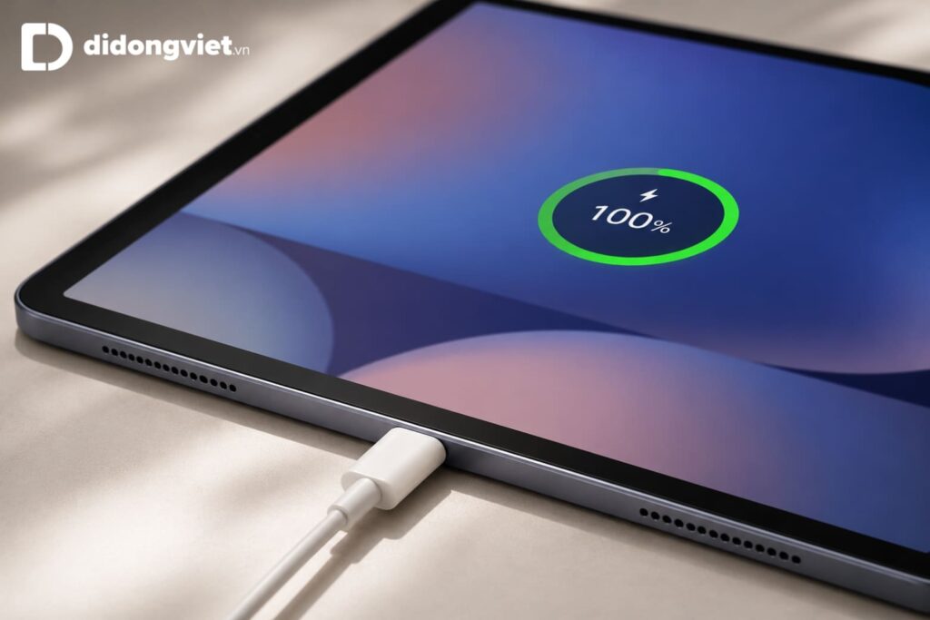 Đánh giá pin Samsung Galaxy Tab S10 Plus: Dung lượng 10.090 mAh đáp ứng nhu cầu thực tế ra sao? 6 danh gia pin samsung tab s10 plus di dong viet sac nhanh