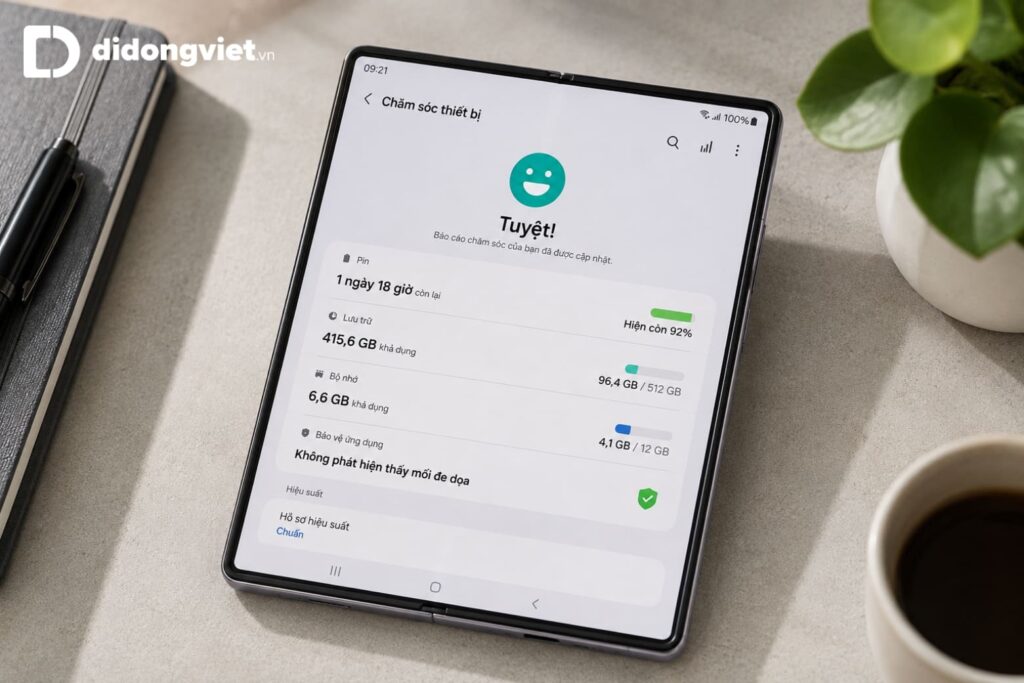 Đánh giá pin Samsung Z Fold6: Hao hụt thực tế của 4400mAh sau 2 năm 6 Đánh giá pin Samsung Z Fold6: Chế độ chăm sóc pin trên One UI