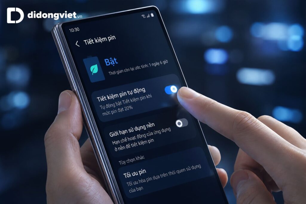 Đánh giá pin Samsung Z Fold6: Hao hụt thực tế của 4400mAh sau 2 năm 7 Đánh giá pin Samsung Z Fold6: Bật tự động tiết kiệm pin