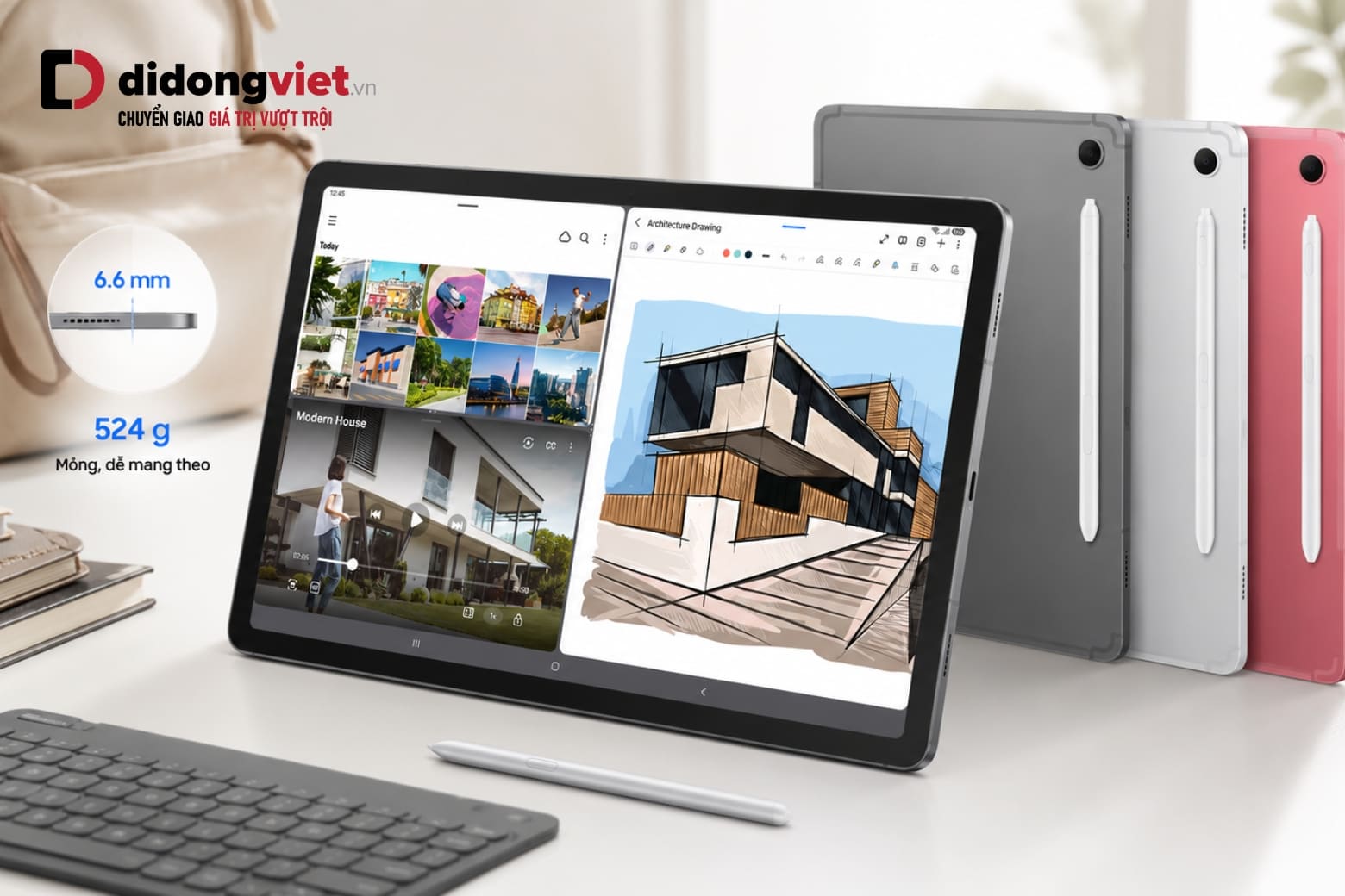 Đánh giá Samsung Tab S10 Lite chi tiết: Có đáng mua không? 7 Thiết kế mỏng nhẹ giúp Tab S10 Lite thuận tiện đồng hành trong học tập và công việc