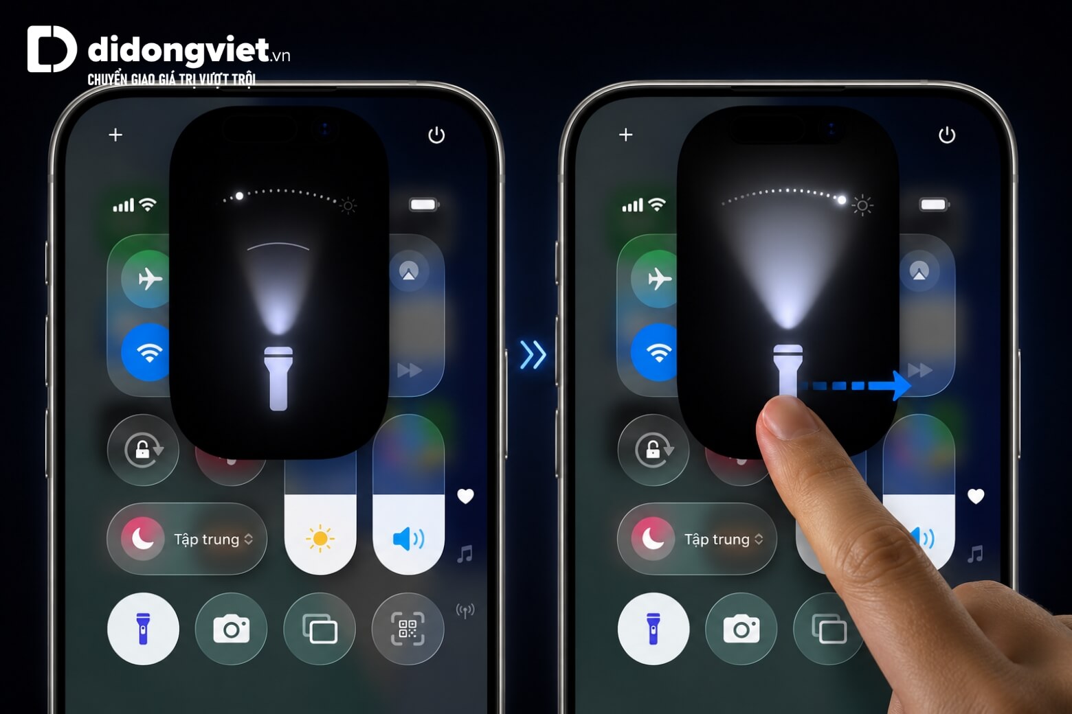 Hướng dẫn sử dụng đèn pin iPhone trên iOS 18 và cách khắc phục lỗi bị xám 11 đèn pin iPhone chỉnh góc tỏa sáng