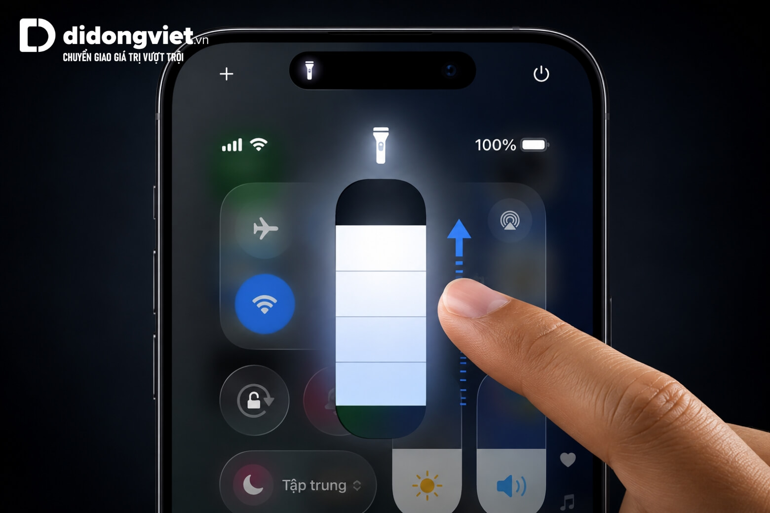 Hướng dẫn sử dụng đèn pin iPhone trên iOS 18 và cách khắc phục lỗi bị xám 10 đèn pin iPhone chỉnh sáng trên Dynamic Island