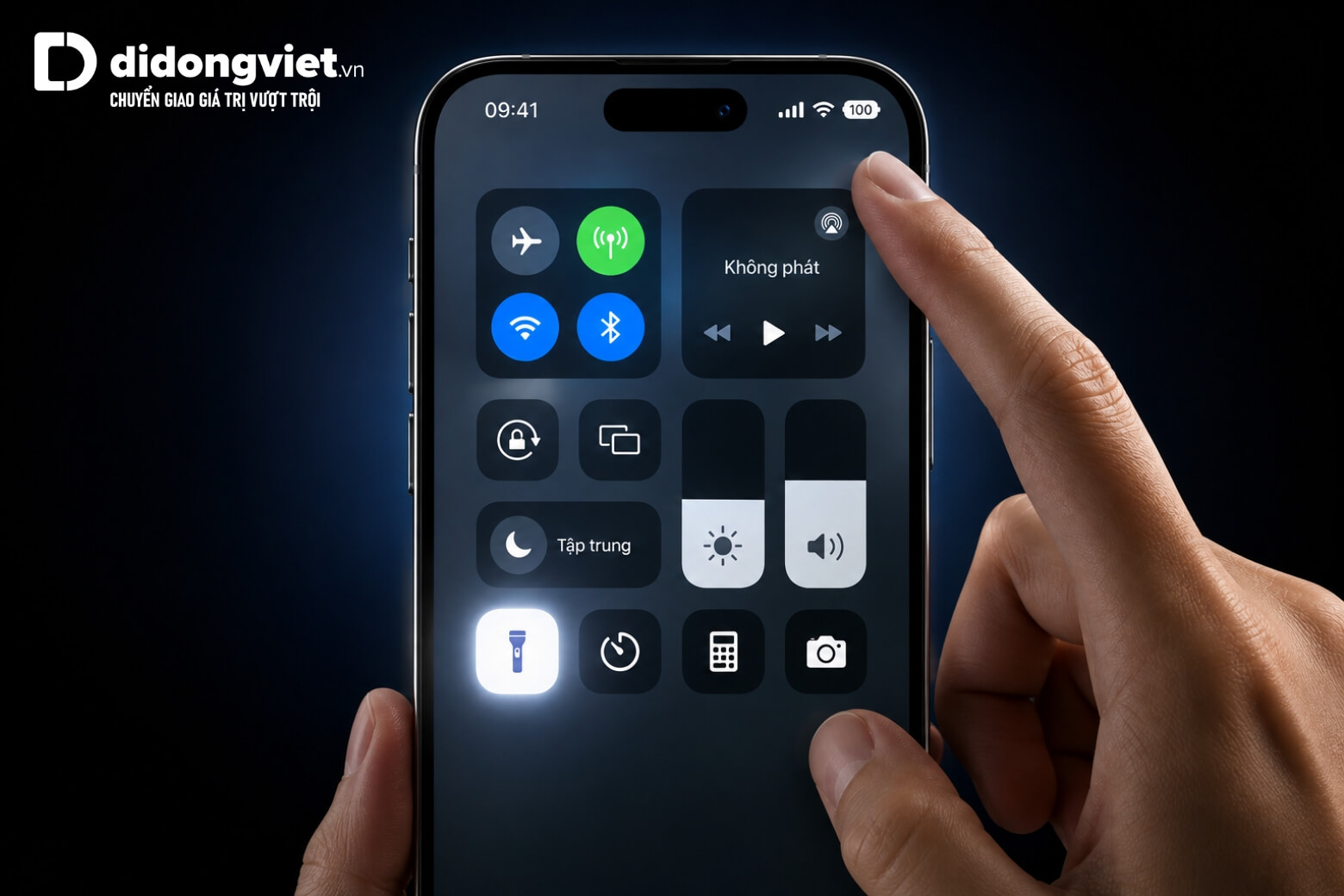 Hướng dẫn sử dụng đèn pin iPhone trên iOS 18 và cách khắc phục lỗi bị xám 8 đèn pin iPhone Trung tâm điều khiển
