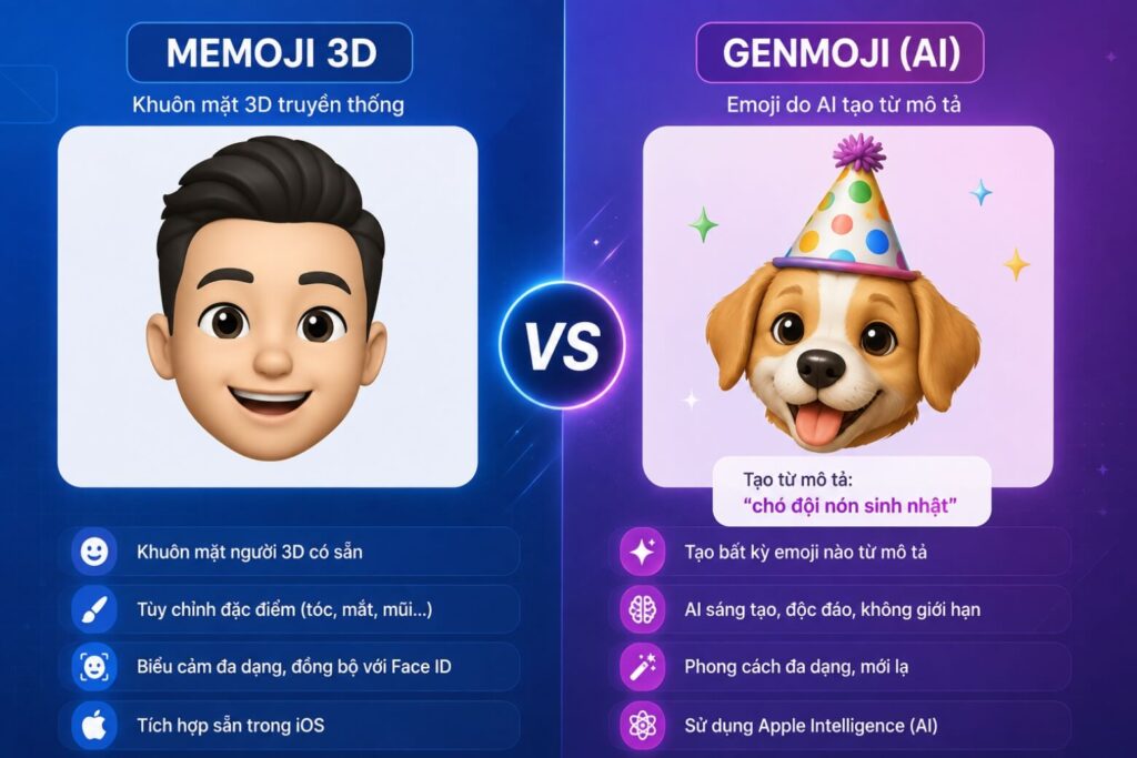 Hướng dẫn dùng emoji iPhone chuẩn Apple: Bật bàn phím, tạo Memoji và các icon mới 7 emoji iphone