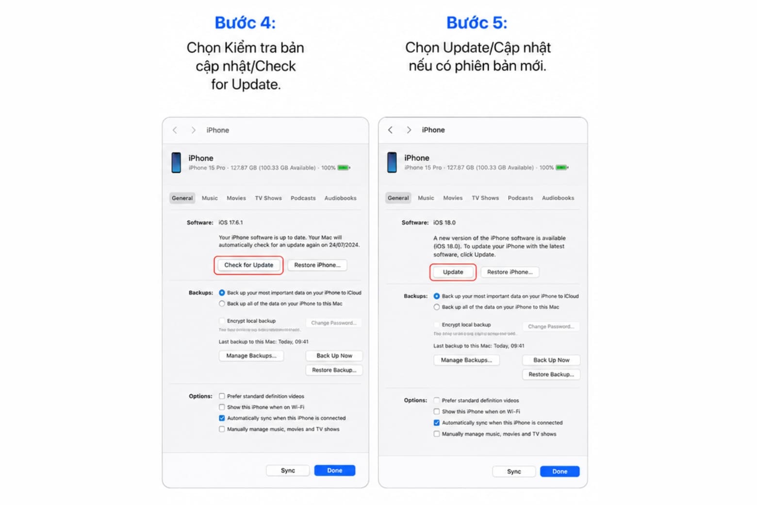 Firmware iPhone là gì? Cách cập nhật và restore firmware an toàn 16 Các bước tiếp 4 và 5