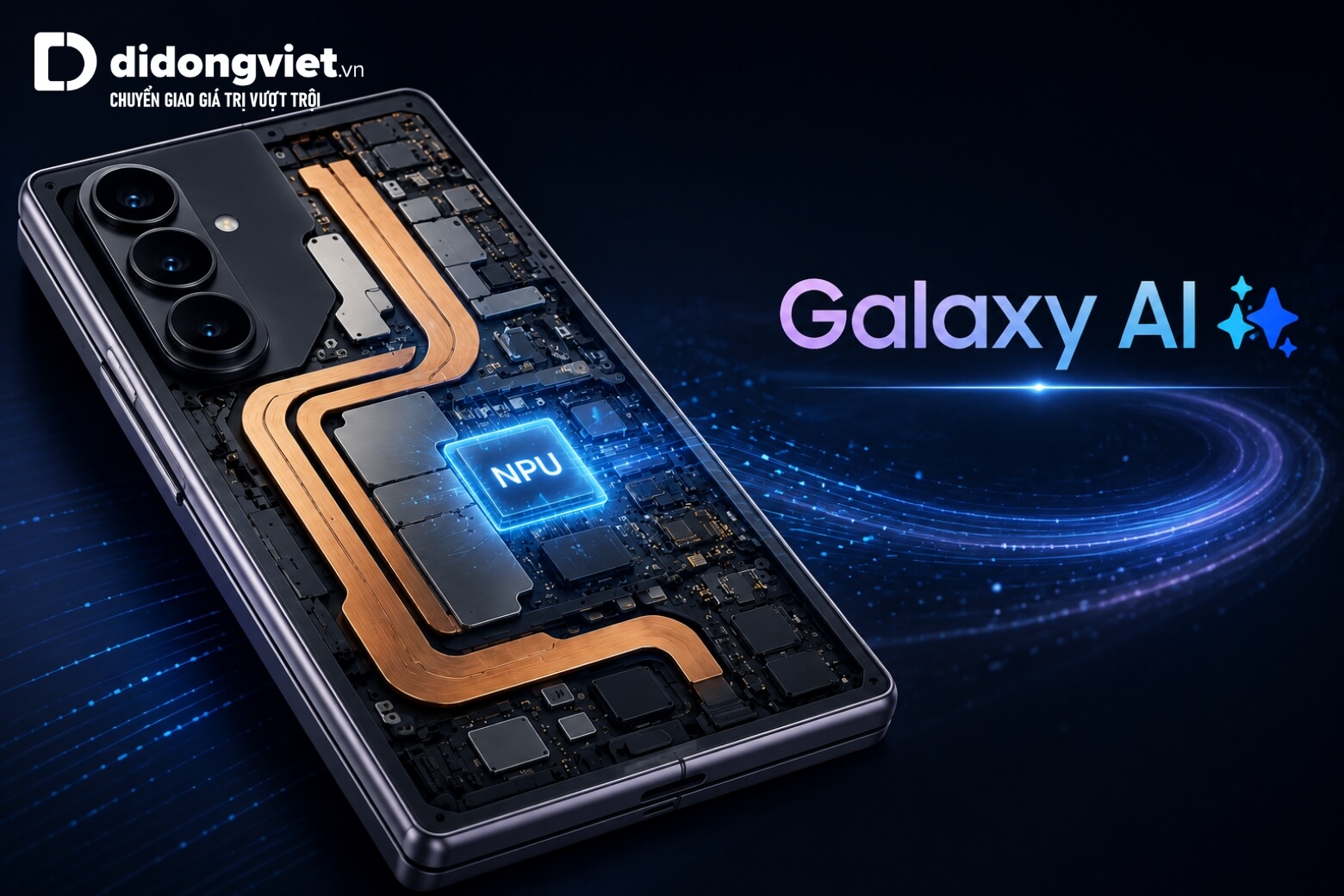 Trải nghiệm đa nhiệm với Galaxy AI trên dòng Samsung Galaxy Z Fold8 Series 4 Galaxy AI trên dòng Samsung Galaxy Z Fold8 Series chip NPU