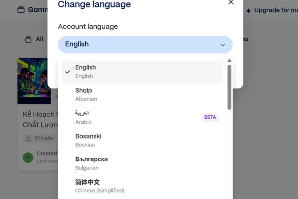 Gamma AI là gì? Cách sử dụng Gamma AI làm slide thuyết trình chuyên nghiệp chỉ trong vài phút 12 Gamma AI linh hoạt điều chỉnh giọng điệu và phong cách nội dung phù hợp với từng đối tượng người xem.
