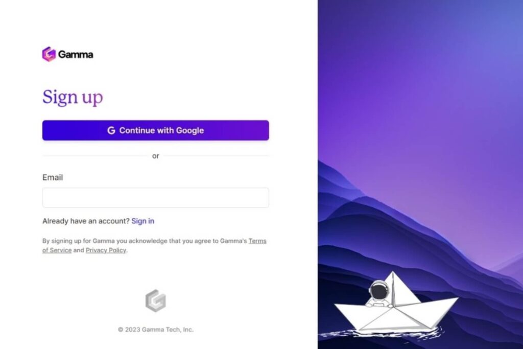 Gamma AI là gì? Cách sử dụng Gamma AI làm slide thuyết trình chuyên nghiệp chỉ trong vài phút 15 Đăng nhập Gamma AI để đồng bộ và quản lý các bài thuyết trình.