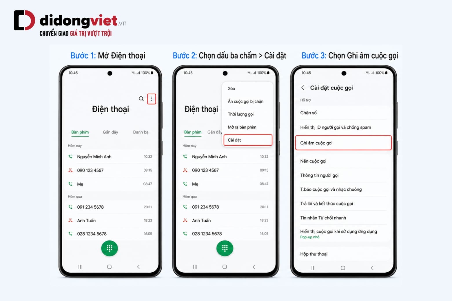 Ghi âm cuộc gọi Samsung: Cách bật, lưu và nghe lại 14 Mở lại bản ghi nhanh chóng để kiểm tra hoặc tìm kiếm thông tin cần thiết