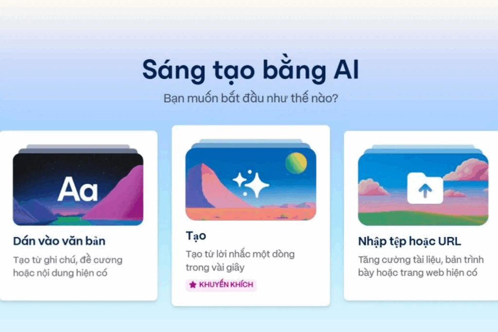 Gamma AI là gì? Cách sử dụng Gamma AI làm slide thuyết trình chuyên nghiệp chỉ trong vài phút 11 Gamma AI tự động tạo slide và hình ảnh trực quan từ nội dung có sẵn.