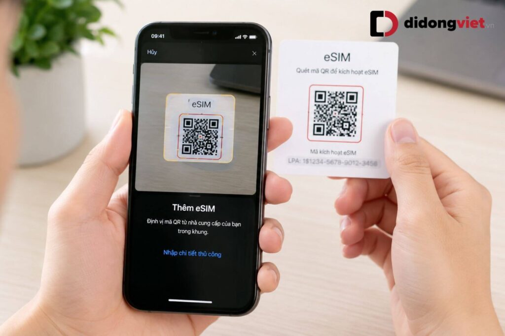 iPhone 2 SIM: Phân loại, lưu ý chọn hàng xách tay và hướng dẫn sử dụng 8 Thao tác dùng camera iPhone quét mã QR để cài đặt mạng eSIM