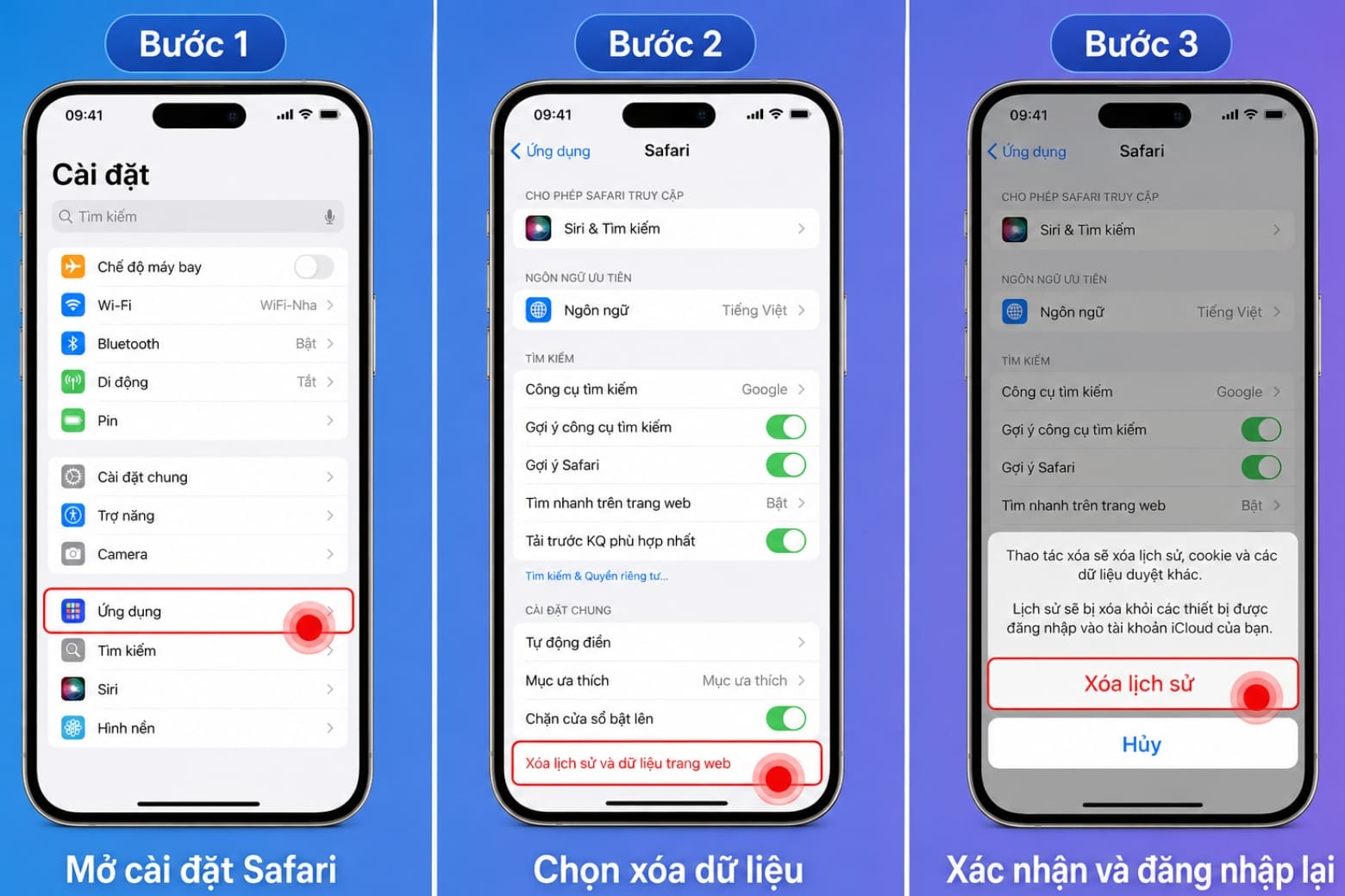 Không xem được video trên Facebook iPhone: Nguyên nhân và 11 cách sửa 24 Xóa dữ liệu Safari để xử lý lỗi phát video trên trình duyệt