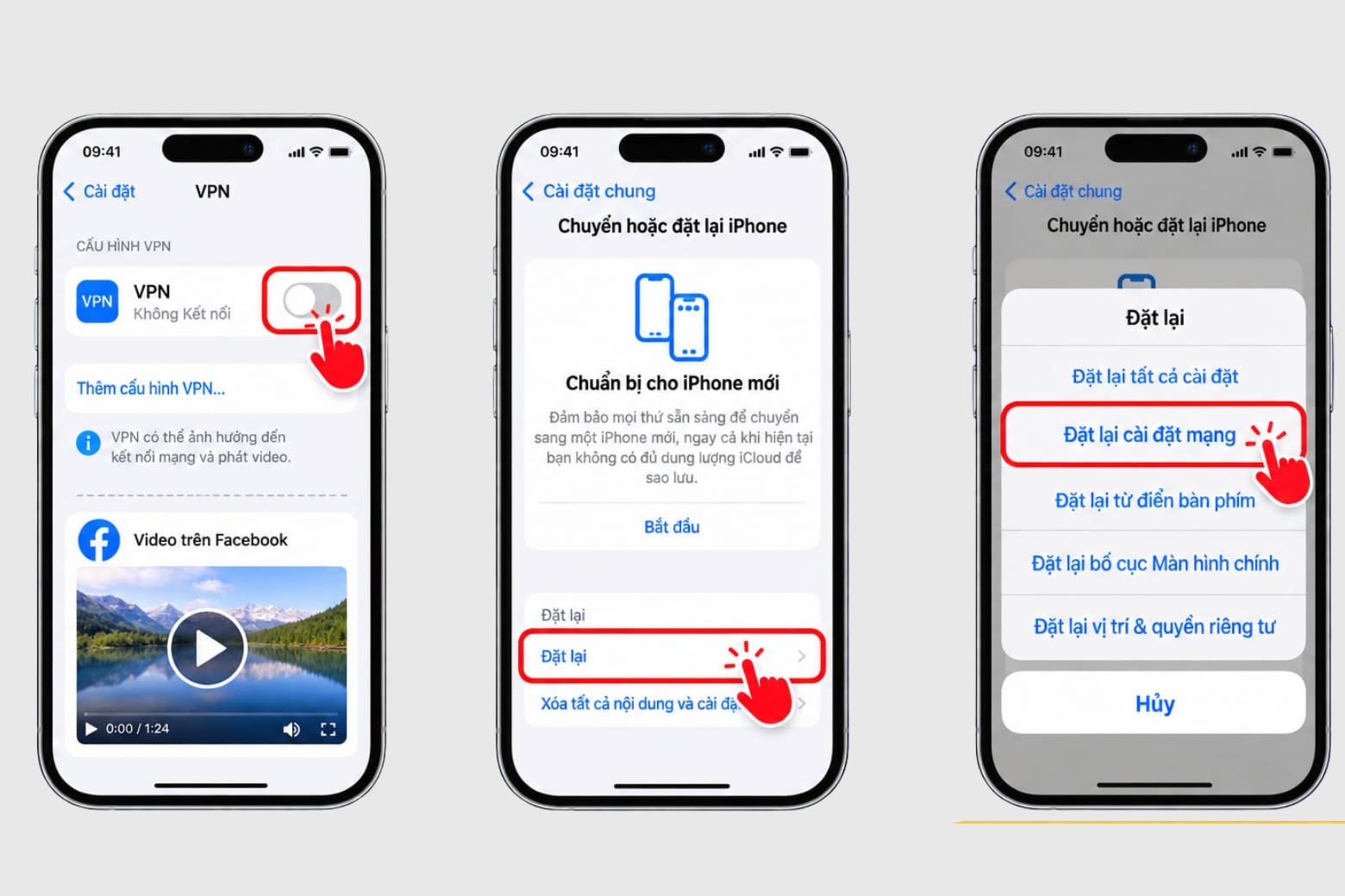 Không xem được video trên Facebook iPhone: Nguyên nhân và 11 cách sửa 26 Kiểm tra cấu hình mạng và đặt lại kết nối khi lỗi vẫn còn