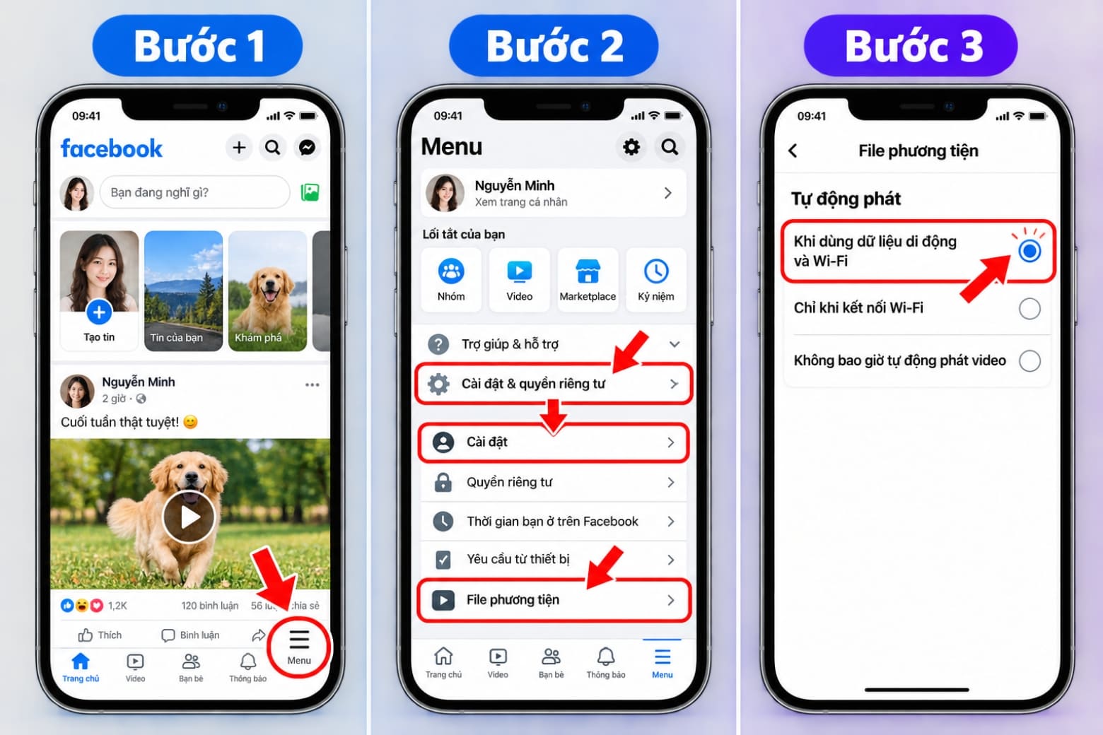 Không xem được video trên Facebook iPhone: Nguyên nhân và 11 cách sửa 16 Điều chỉnh tự động phát nếu video chỉ không chạy trên bảng tin