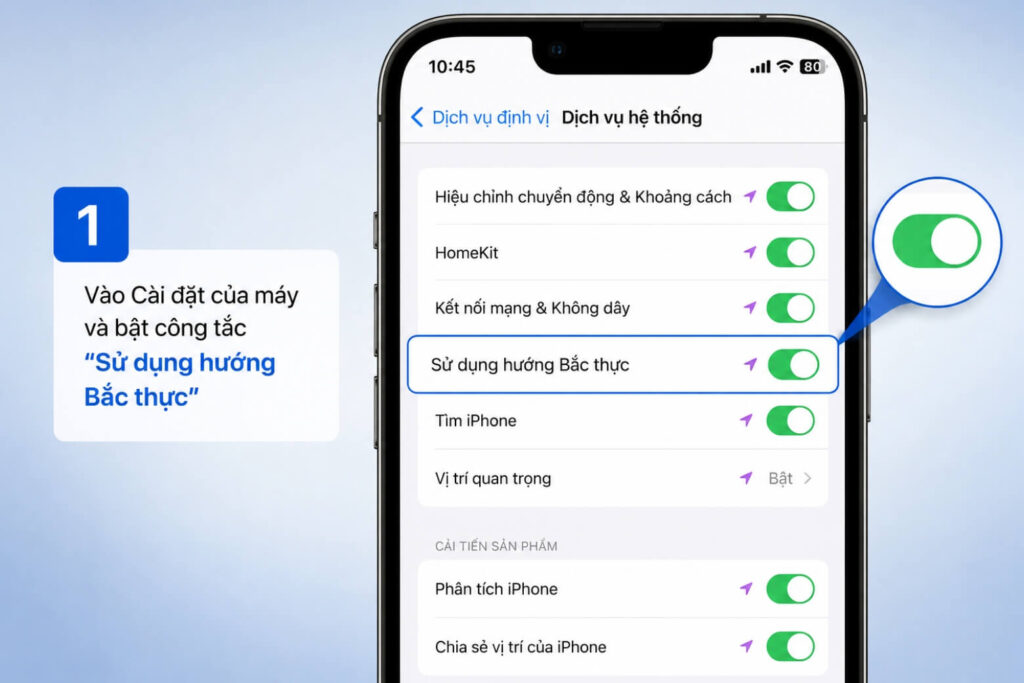 Hướng dẫn sử dụng la bàn trên iPhone: Đọc tọa độ, độ cao và sửa lỗi 11 Hướng dẫn sử dụng la bàn trên iPhone