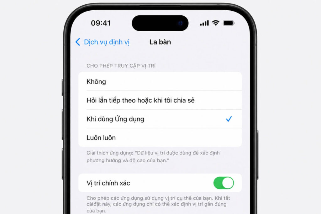 Hướng dẫn sử dụng la bàn trên iPhone: Đọc tọa độ, độ cao và sửa lỗi 9 Hướng dẫn sử dụng la bàn trên iPhone