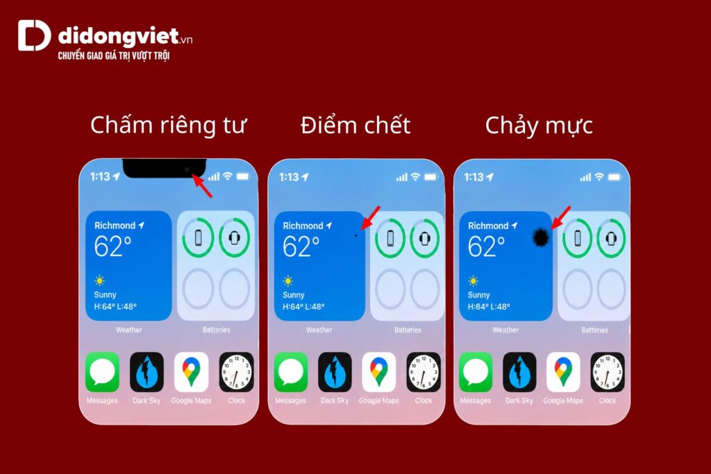 Màn hình iPhone bị chấm đen: Nên thay màn hay thu cũ? 3 màn hình iphone bị chấm đen