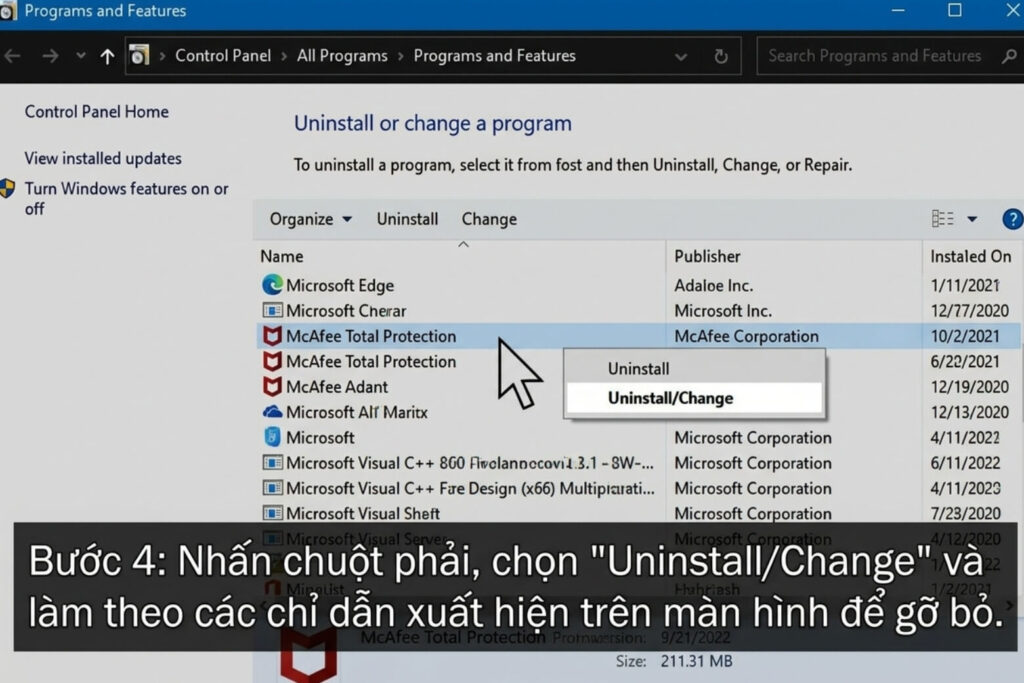 Phần mềm McAfee là gì? Có nên gỡ khỏi laptop mới để máy chạy nhẹ hơn? 14 mcafee la gi buoc 4 didongviet