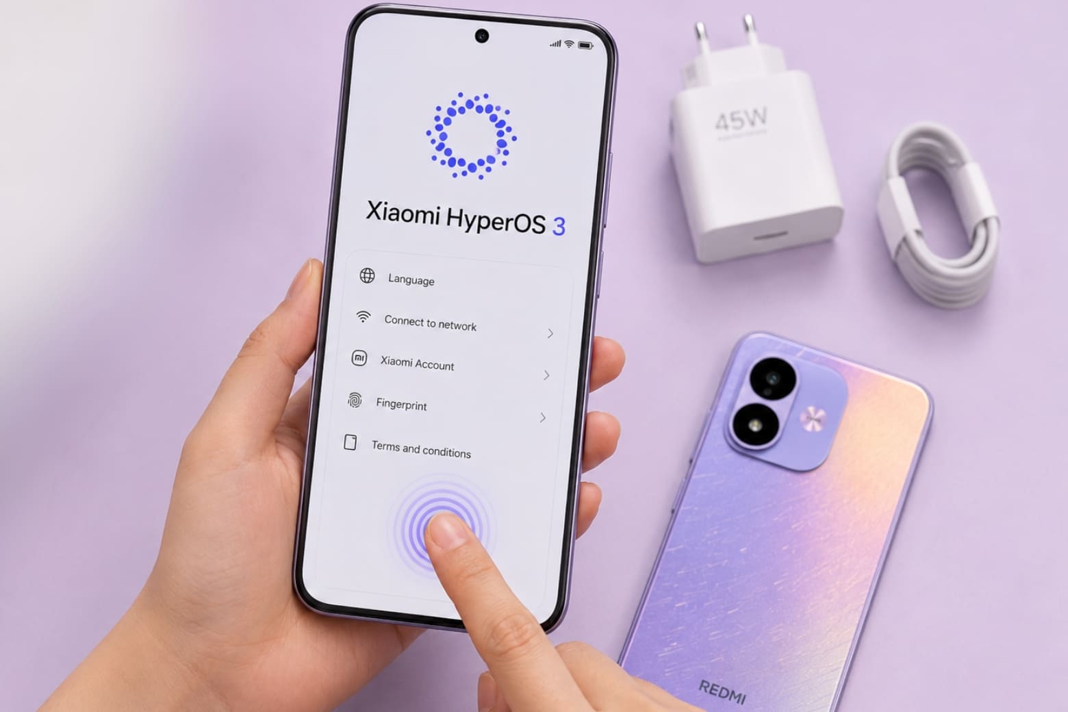 Mở hộp REDMI Note 17: Có gì bên trong và trải nghiệm đầu tiên? 12 Lần khởi động đầu tiên là lúc người dùng thiết lập máy và kiểm tra các chức năng cơ bản
