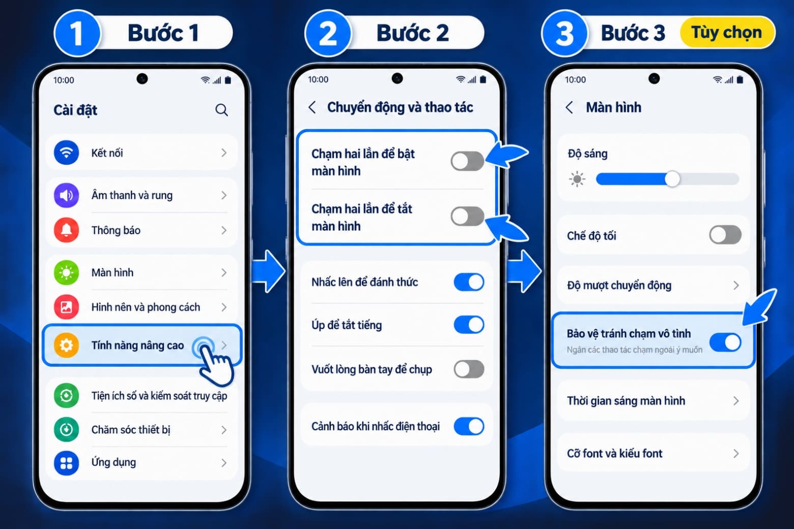 Cách nhấn 2 lần mở màn hình Samsung và xử lý khi không hoạt động 14 Vô hiệu hóa chạm hai lần khi không còn nhu cầu hoặc thường xuyên chạm nhầm