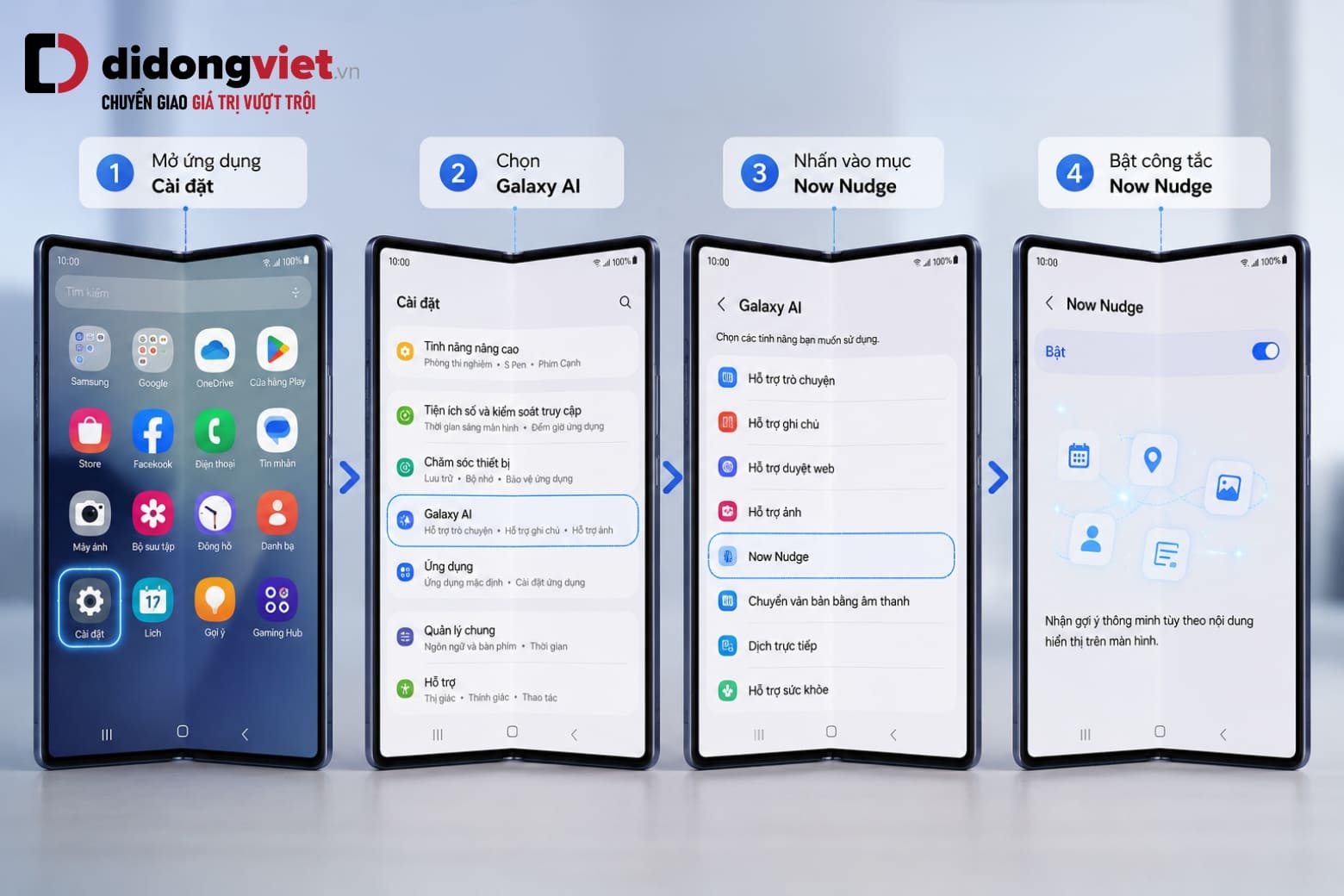 Hướng dẫn sử dụng Now Nudge trên Galaxy Z Fold8 Ultra chi tiết 10 Chỉ vài bước trong Cài đặt để kích hoạt Now Nudge và bắt đầu sử dụng