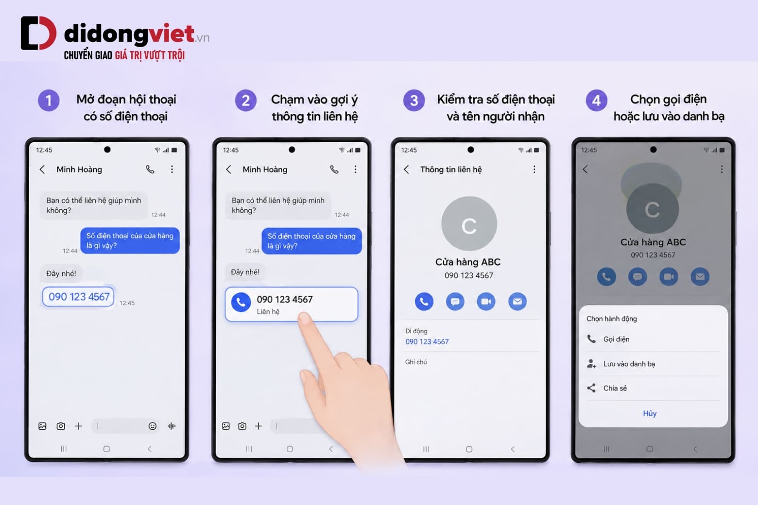 Hướng dẫn sử dụng Now Nudge trên Galaxy Z Fold8 Ultra chi tiết 13 Thực hiện cuộc gọi nhanh từ số điện thoại xuất hiện trong cuộc trò chuyện