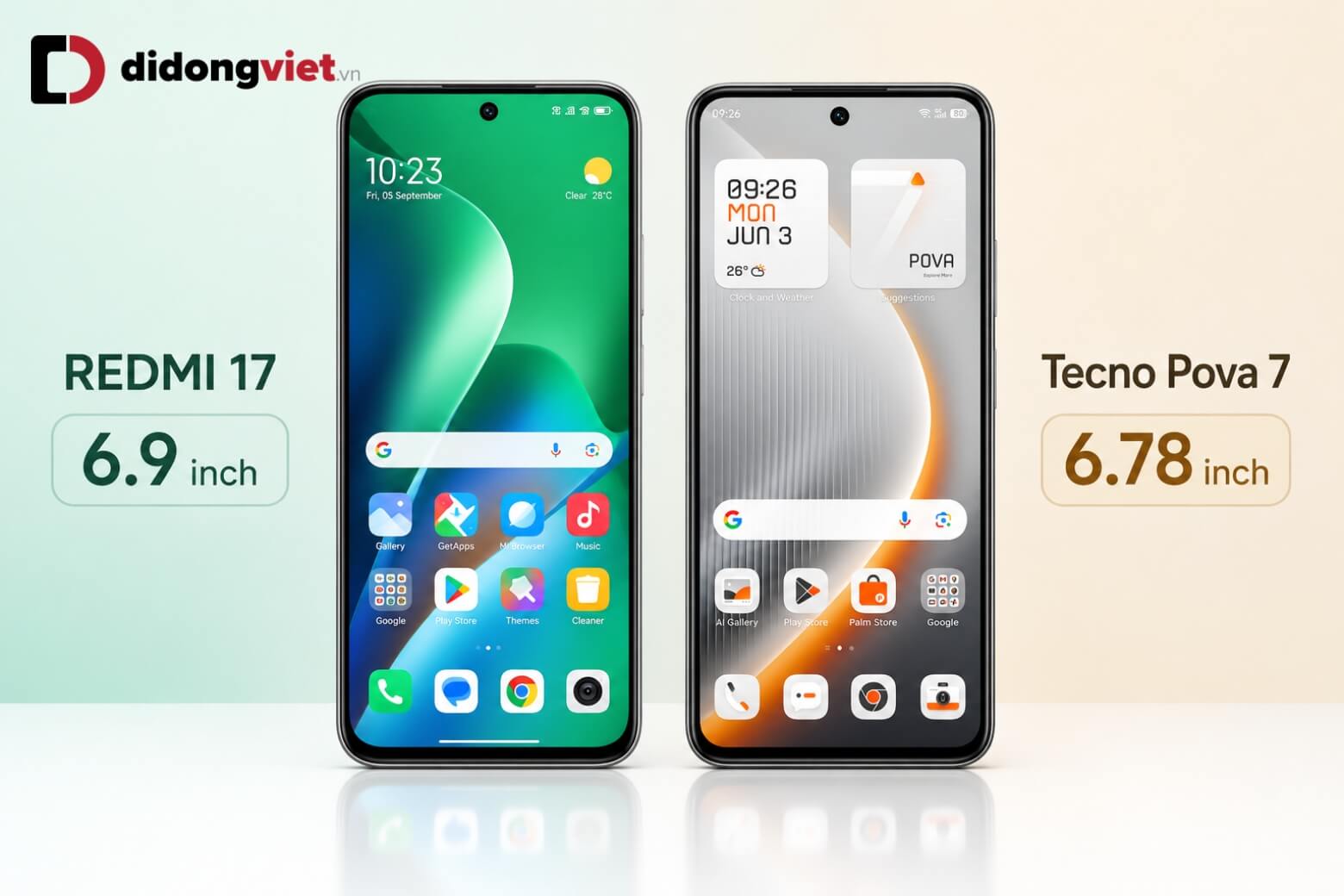 So sánh REDMI 17 và Tecno Pova 7: Nên mua máy nào để chạy app và chơi game? 8 So sánh Xiaomi REDMI 17 và Tecno Pova 7 màn hình