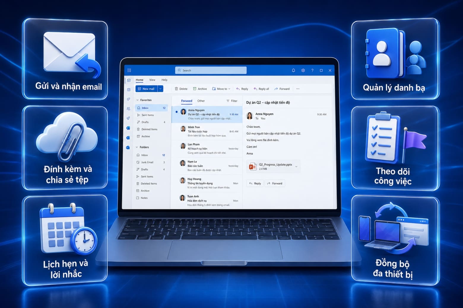 Outlook Mail là gì? Tính năng và cách sử dụng cho người mới 12 Khám phá những cách Outlook Mail hỗ trợ giao tiếp, công việc và quản lý thông tin