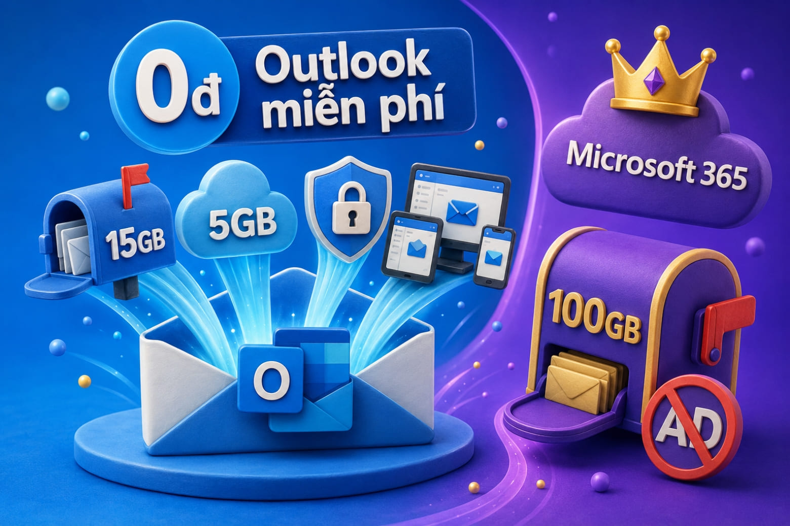 Outlook Mail là gì? Tính năng và cách sử dụng cho người mới 14 Tìm hiểu chi phí, dung lượng lưu trữ và những quyền lợi khi dùng Outlook miễn phí