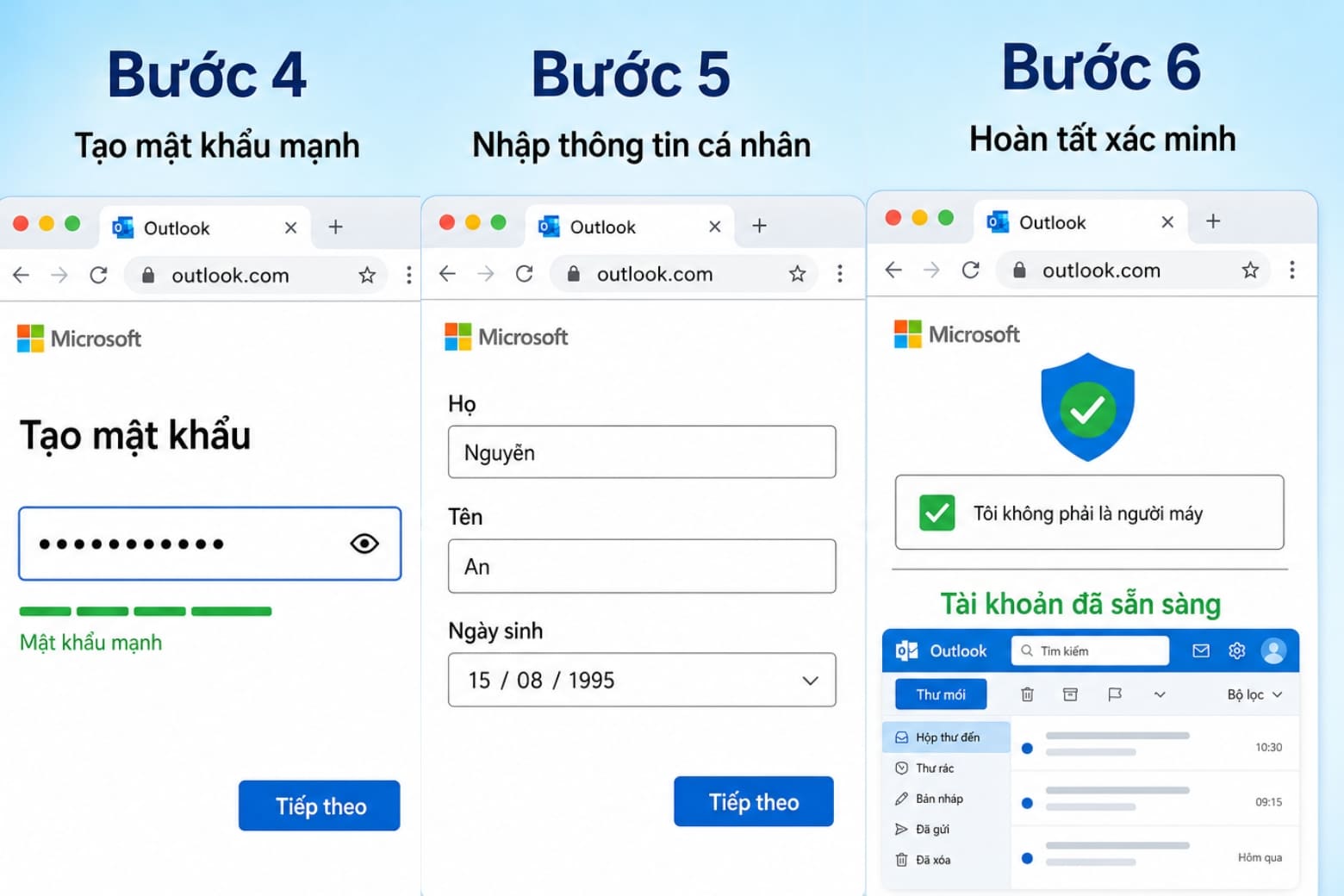 Outlook Mail là gì? Tính năng và cách sử dụng cho người mới 16 Chỉ vài bước đơn giản, bạn đã có thể tạo tài khoản Outlook Mail để sử dụng