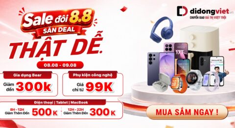 Mua Sắm Dịp Sale Đôi 8.8: Đến Di Động Việt Săn Deal Giảm Thêm 500K sale đôi 8.8 di động việt giảm đến 500K, hot sale cả ngày
