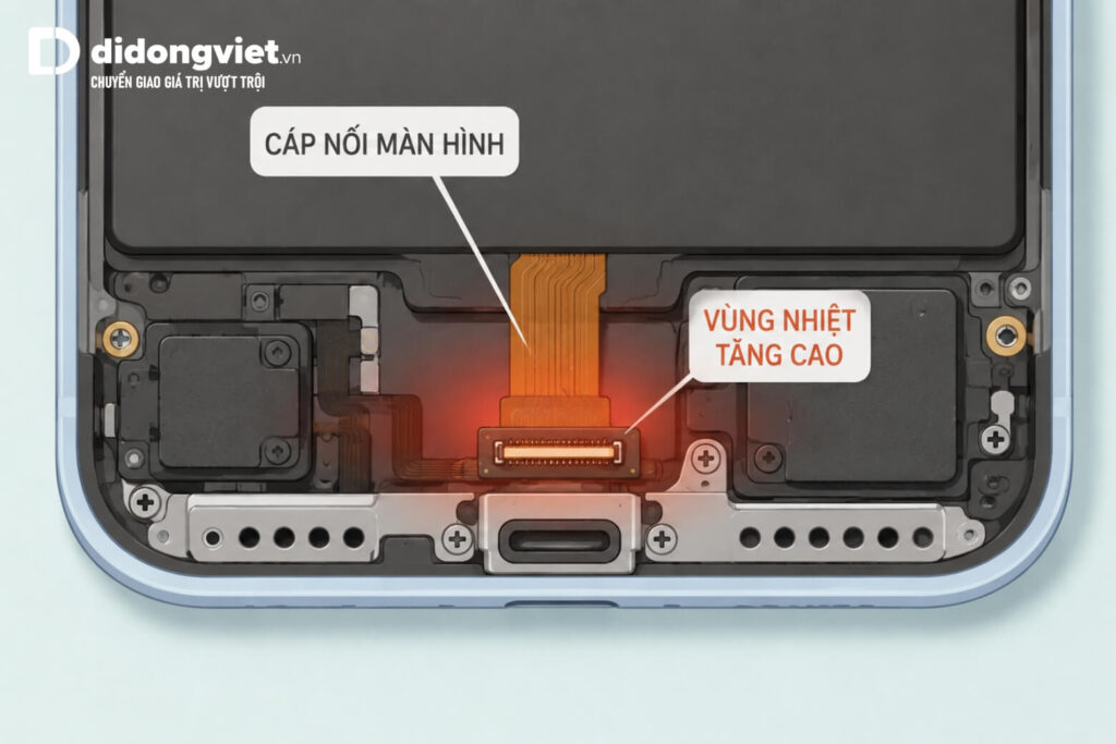 Điện thoại Samsung bị sọc màn hình: Nên sửa hay đổi máy mới? 5 Cơ chế vật lý khiến cáp màn hình bị lỏng do nhiệt độ cao gây ra lỗi sọc màn hình
