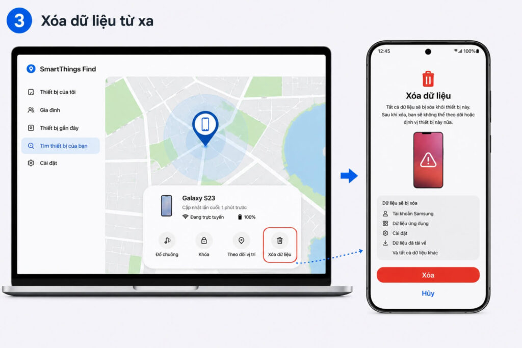 Hướng dẫn sử dụng Samsung Find để định vị và bảo vệ điện thoại 13 samsung find