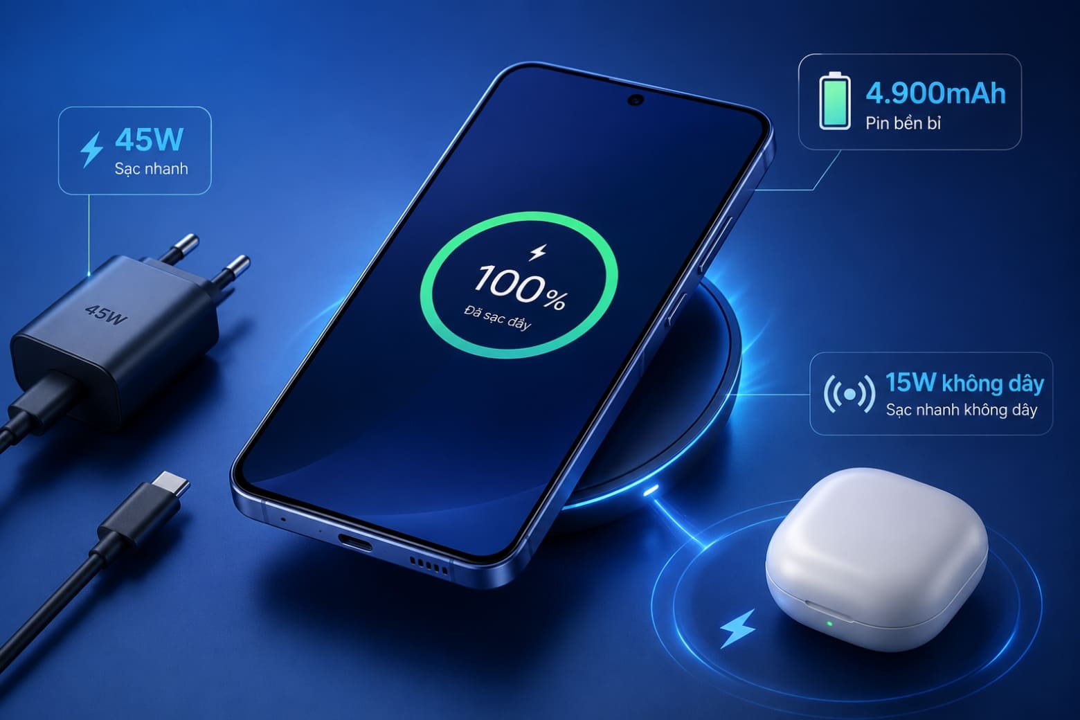 Samsung Galaxy S26 FE có gì mới? Những nâng cấp đáng chú ý 13 Pin lớn cùng sạc 45W giúp Galaxy S26 FE đáp ứng tốt nhu cầu sử dụng cả ngày