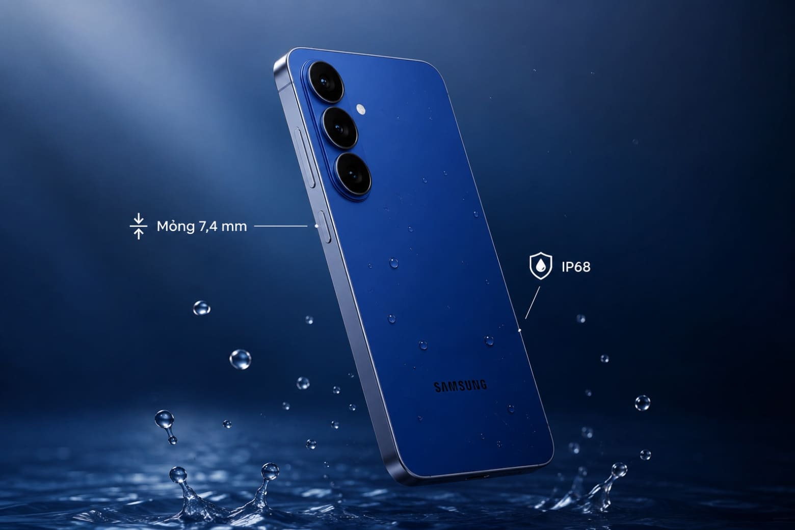 Samsung Galaxy S26 FE có gì mới? Những nâng cấp đáng chú ý 8 Thiết kế mỏng nhẹ cùng IP68 giúp Galaxy S26 FE vừa đẹp vừa bền bỉ hơn