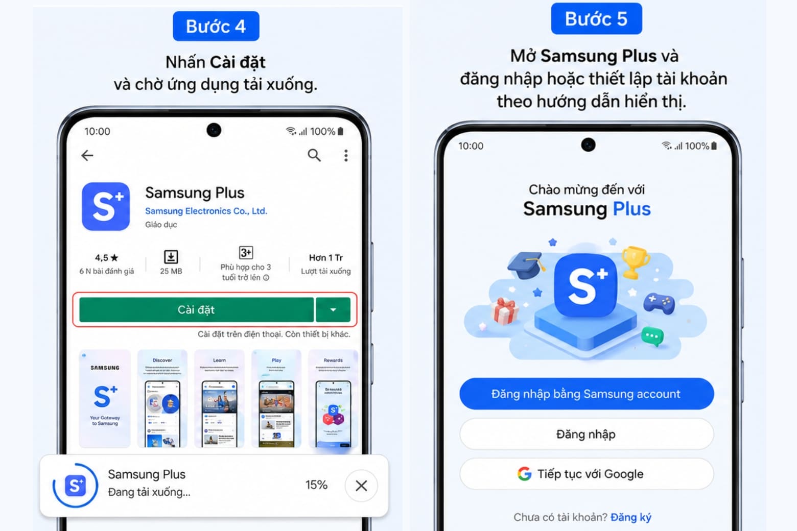 Samsung Plus là gì? Tính năng, cách tải và cách sử dụng chi tiết 14 Sau khi tải về mở ứng dụng lên để kích hoạt