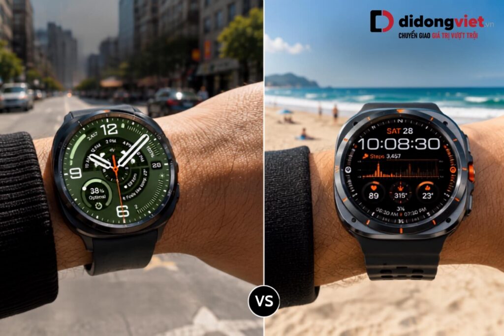 So sánh Galaxy Watch 9 LTE và Galaxy Watch Ultra2: Đánh giá mức chênh lệch 7 triệu đồng 5 So sánh độ sáng màn hình Galaxy Watch 9 LTE 3000 nits và Watch Ultra2 5000 nits