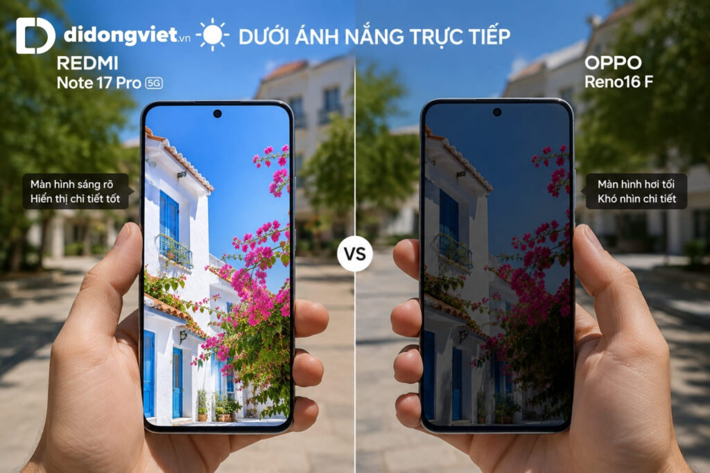 So sánh REDMI Note 17 Pro 5G và OPPO Reno16 F: Chọn đúng nhu cầu thực tế, không nhìn thông số ảo 9 So sánh REDMI Note 17 Pro 5G và OPPO Reno16 F