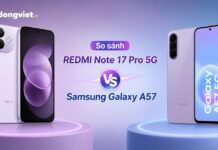 So sánh REDMI Note 17 Pro 5G và Samsung Galaxy A57: Đâu là lựa chọn thực tế hơn?