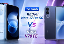 So sánh REDMI Note 17 Pro 5G và vivo V70 FE: Đâu là lựa chọn phù hợp với nhu cầu của bạn? So sánh REDMI Note 17 Pro 5G và vivo V70 FE