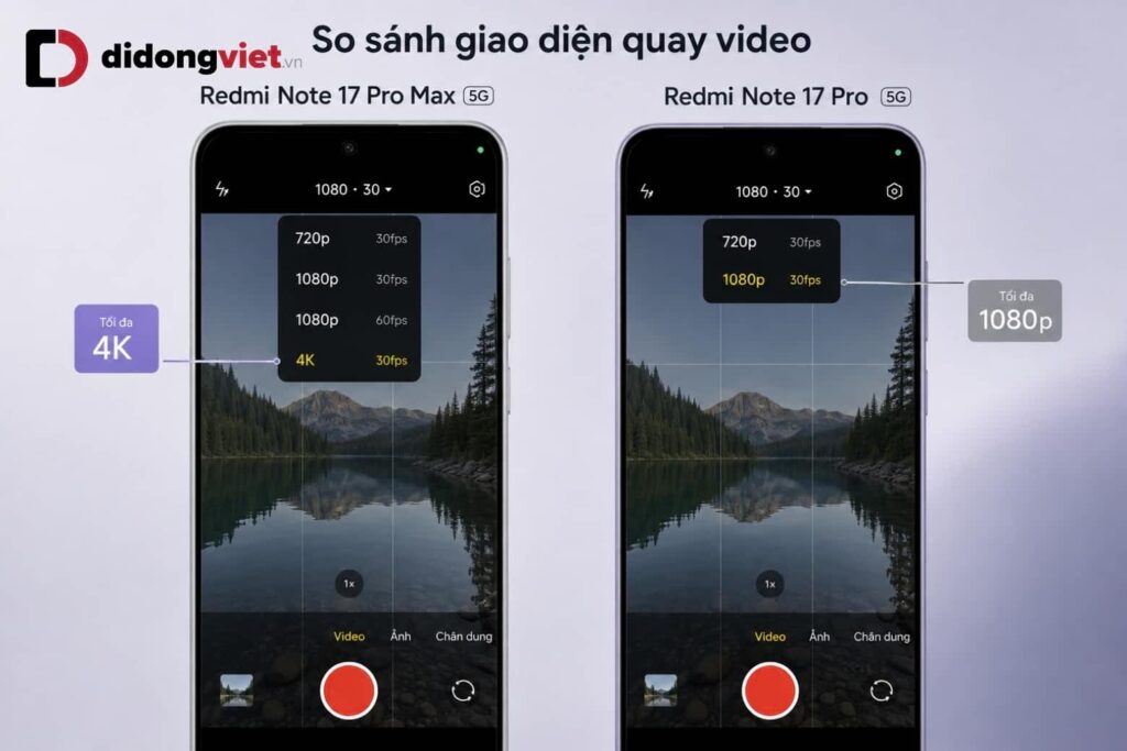So sánh REDMI Note 17 Pro Max 5G và REDMI Note 17 Pro 5G: Khác biệt ở đâu? 6 So sánh REDMI Note 17 Pro Max 5G và Redmi Note 17 Pro 5G