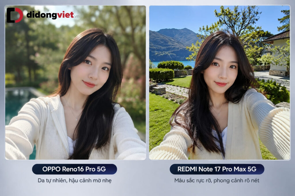 So sánh REDMI Note 17 Pro Max 5G và OPPO Reno16 Pro 5G: Lựa chọn nào phù hợp? 9 So sánh REDMI Note 17 Pro Max 5G và OPPO Reno16 Pro 5G