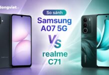 So sánh Samsung A07 5G và realme C71: Chọn 5G bền bỉ hay sạc nhanh?